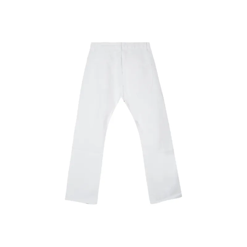 Menglaini Jeans Unisex White-1