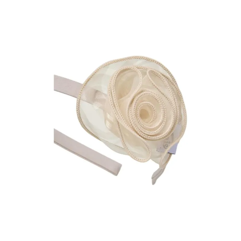 Emis Chiffon Organza Headbands Women's Beige-2