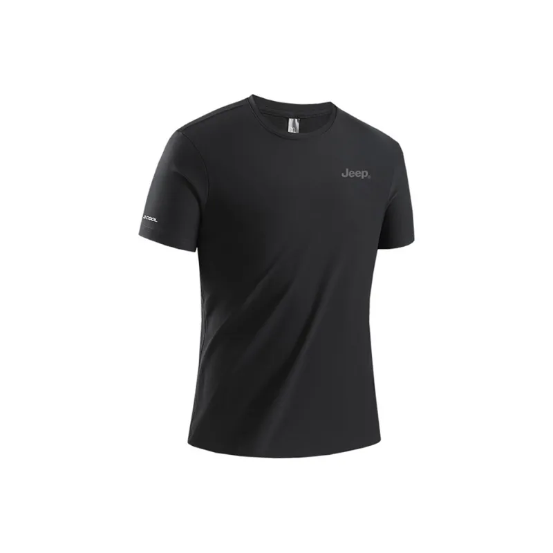 Jeep Summer Sports Running Loose Fit Crew Neck Breathable Drop Shoulder Short Sleeved T Shirts Unisex-14