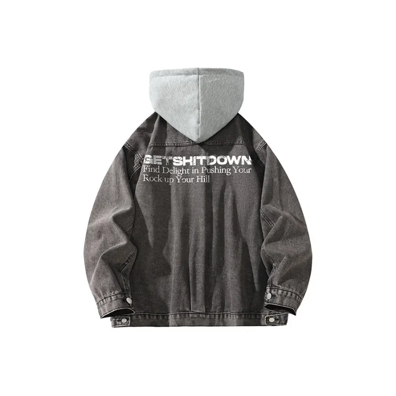 FAX FOR FMACM Denim Jacket Unisex Black-4