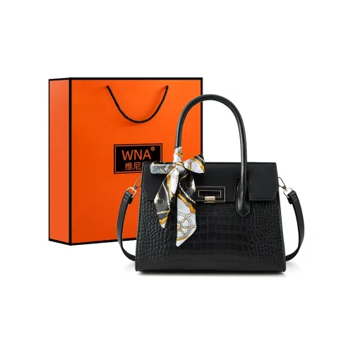 Vigno Synthetic Leather One Shoulder Crossbody Tote Bag Regular Women's Black
