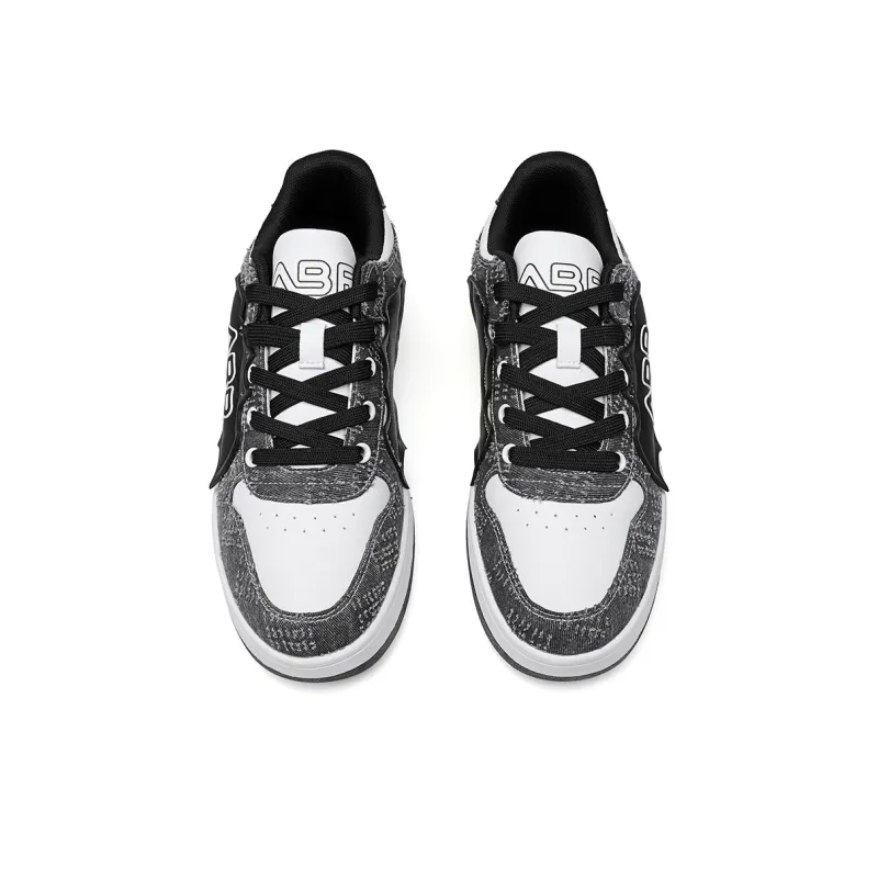 ABIDJAN Bat Star Denim Collection Lightweight And Breathable Low Top Skateboard Shoes Unisex Denim Black-3