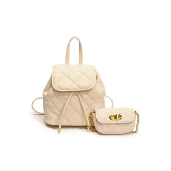 TTaG．baG PU Backpack Women's White/Pink/Black