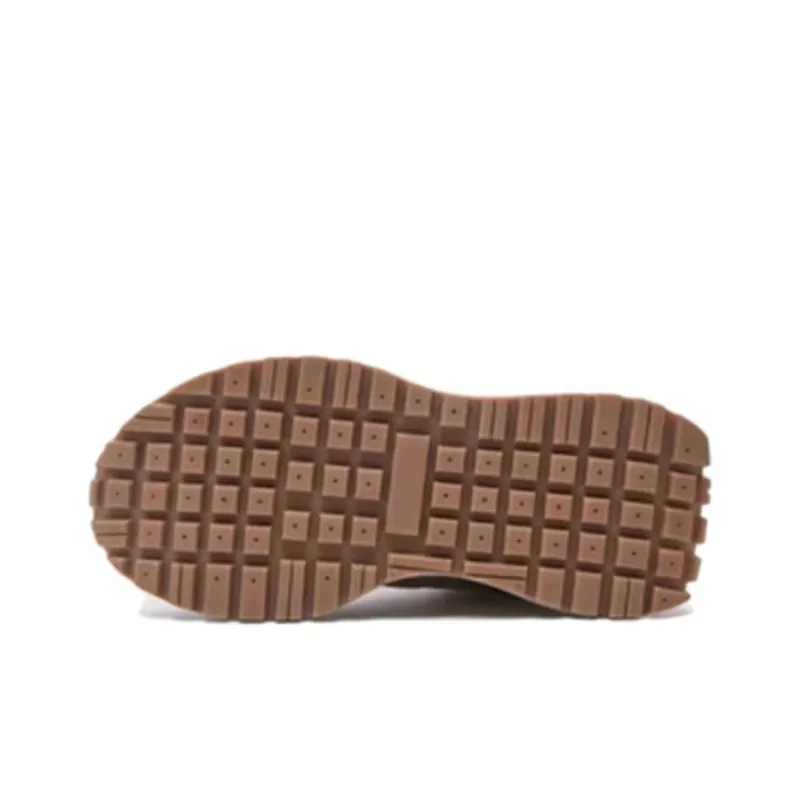 YEARCON Low Top Chunky Sneakers Women's Brown Yellow With Dark Red Undertones-2