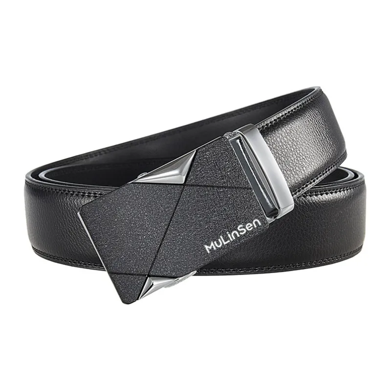 Mulinsen Cow Leather Belts Men's Width 3.5CM-4