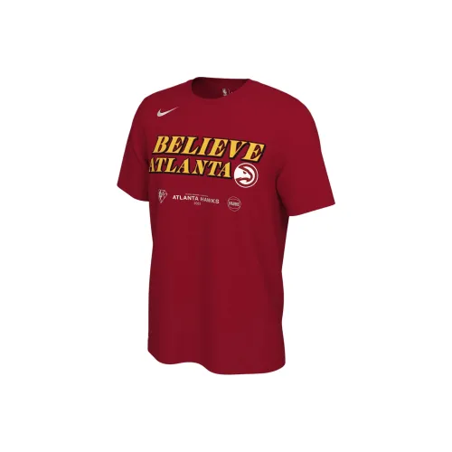 Nike x NBA Atlanta Hawks T Shirt Atlanta Hawks Men's University Red