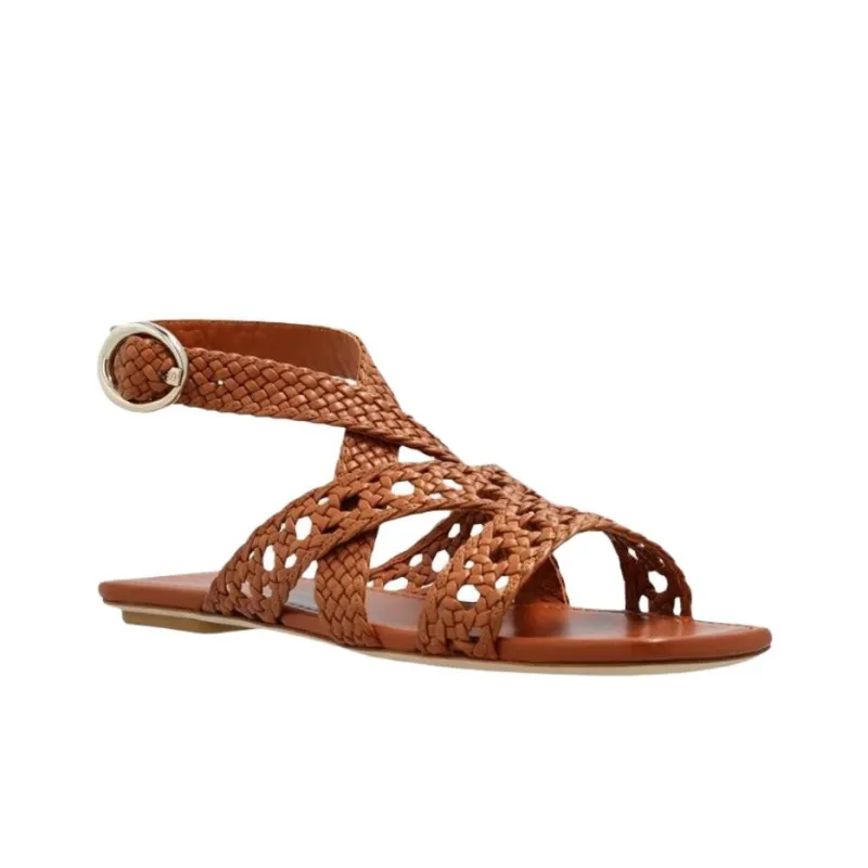 Stuart Weitzman/SW One Strap Sandals Women's Brown-2