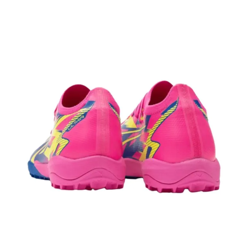 PUMA Ultra Match Anti Slip Wear Resistant Soccer Shoes Men's Pink Blue Yellow-3
