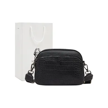 Old Man's Head Cow Leather Bonded Synthetic Leather Crossbody Bag Regular Women's Multicolor