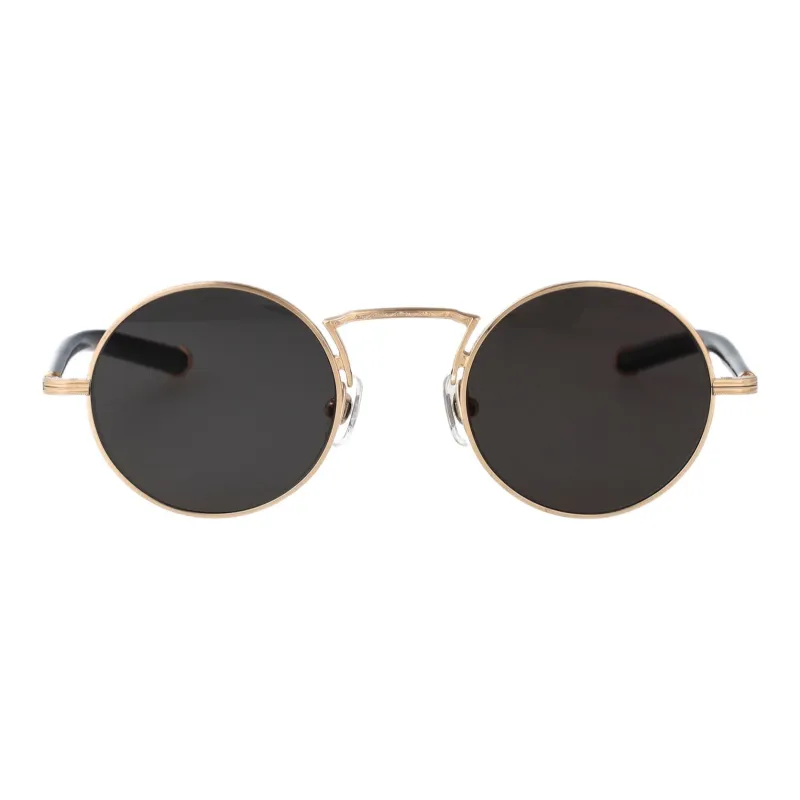 Matsuda Metal Round Sunglasses Unisex Gold-1