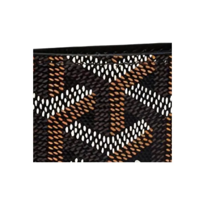 GOYARD SAINT FLORENTIN Canvas With Leather Wallet Unisex Black-3