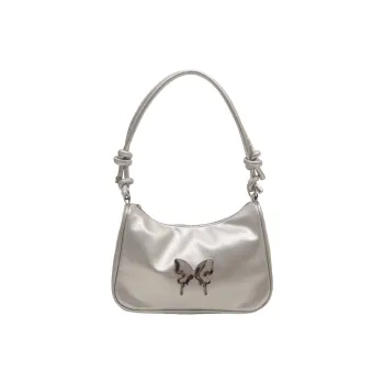 BALANG PU Crossbody Underarm Shoulder Bag Women's White/Black/Silver/Red