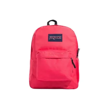 JanSport Polyester Backpack Unisex Peach Pink