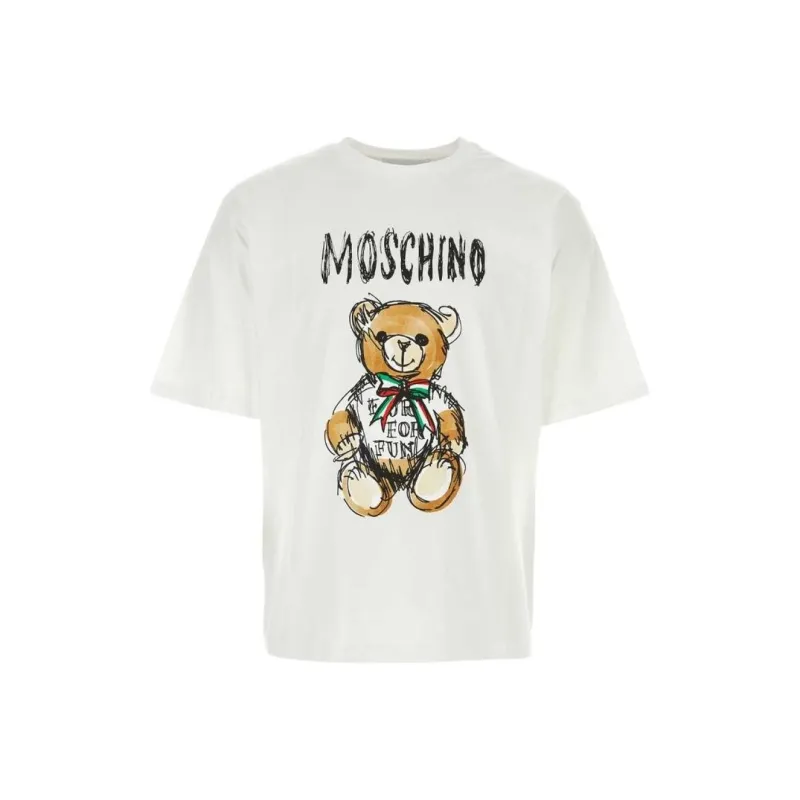 MOSCHINO Teddy Bear Printed Crewneck T Shirt-0