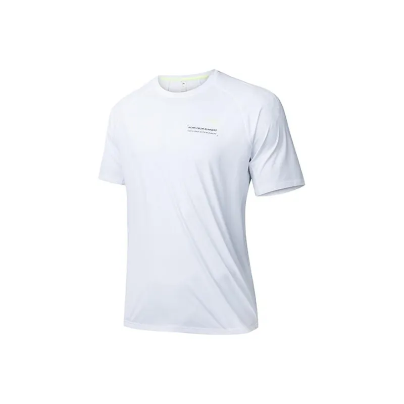 Anta Running Collection Raglan Sleeve T-Shirt Men's Pure White-0