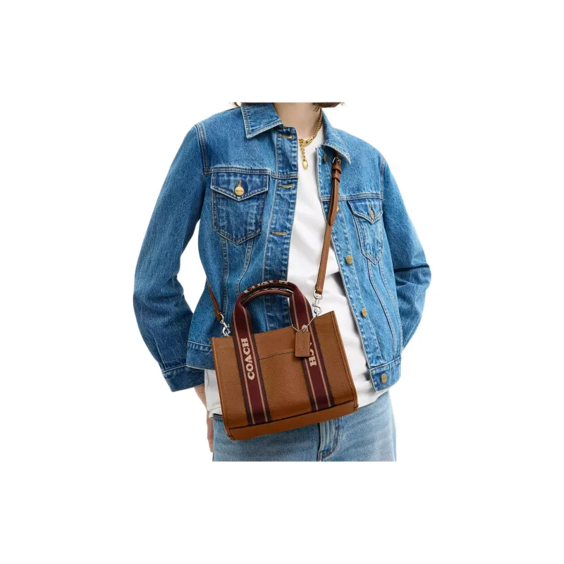 COACH Smith Leather Tote Bag, Shopping Bag, Shoulder Bag, Crossbody Bag, Handbag Regular Women's Brown-3