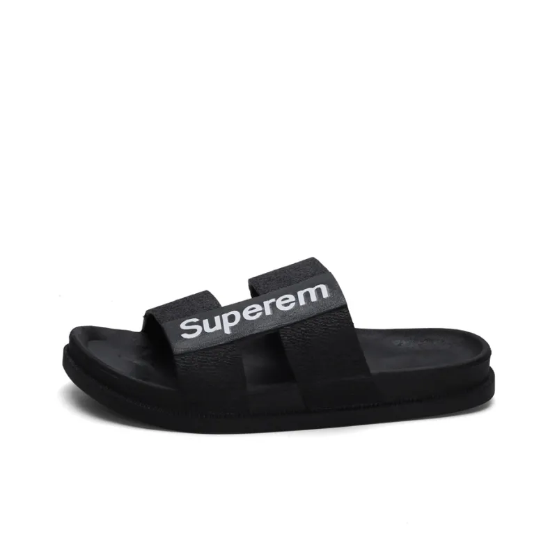 Bull Charm Rubber Sole Abrasion Resistant Slide Slippers Men's-0