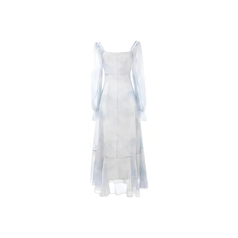 KKX Long Sleeved Dresses Women's Haze Blue-1