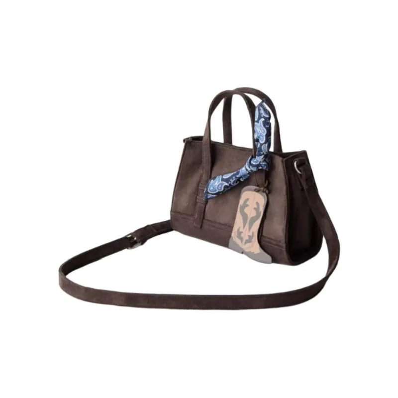 ZARA Polyester Shoulder Bag, Crossbody Bag, Handbag Mini Women's Brown-1