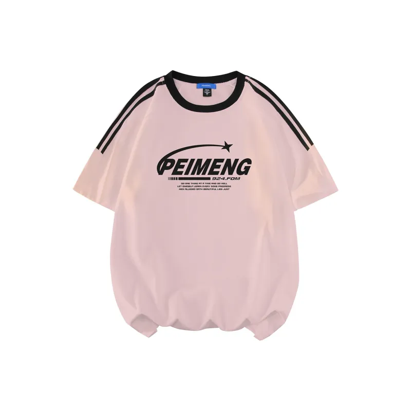 PEIMENG Short Sleeved T Shirts Unisex Comes With Necklace-4