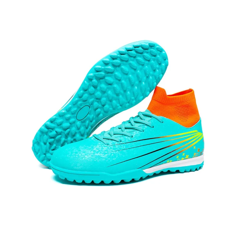 QIUTEXIONG FG Rubber Long Studs TF Rubber Broken Studs Slip Resistant Soccer Shoes Unisex-13