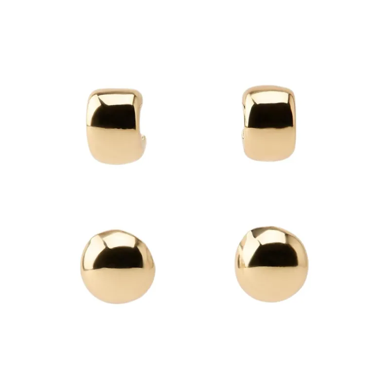 ZARA Zinc Steel Earrings Women's Gold-0