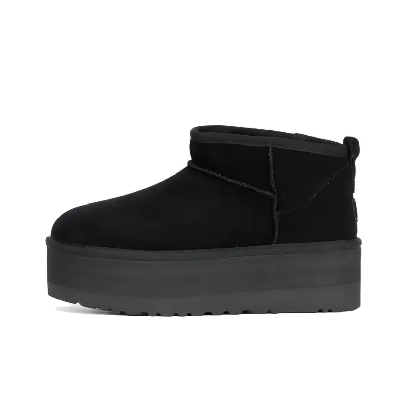 UGG Warm And Wear Resistant Short Snow Boots Women's Black-0