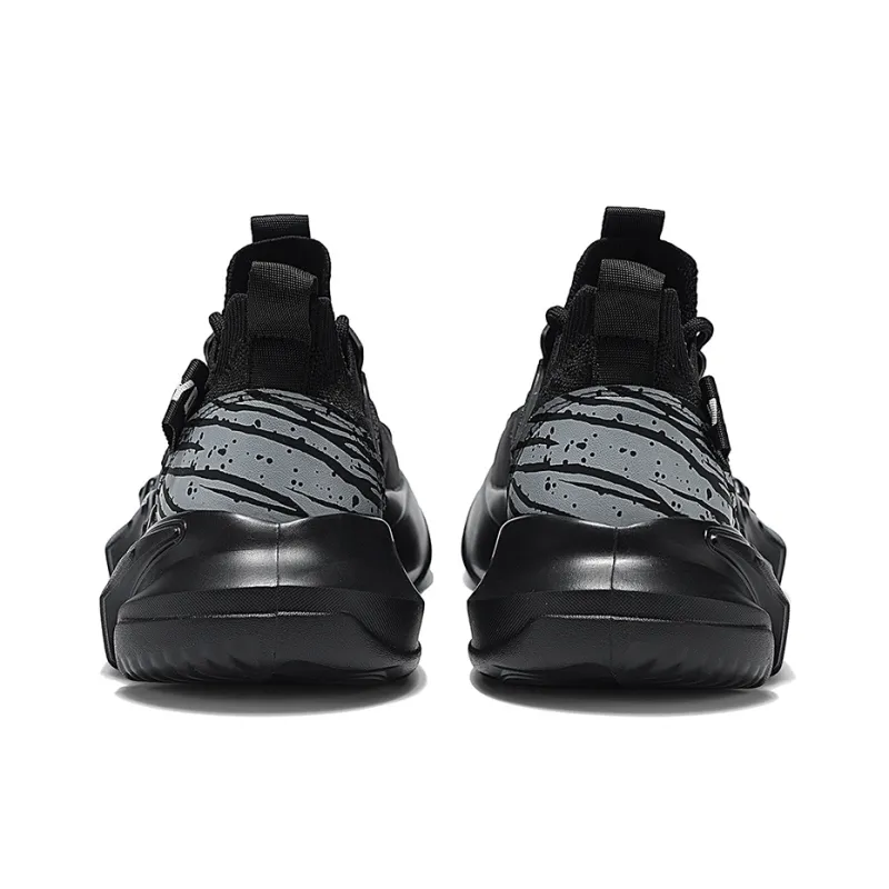 DEERWAY Cushioned Wear Resistant Height Increasing Low Top Chunky Sneakers Men's Black-6
