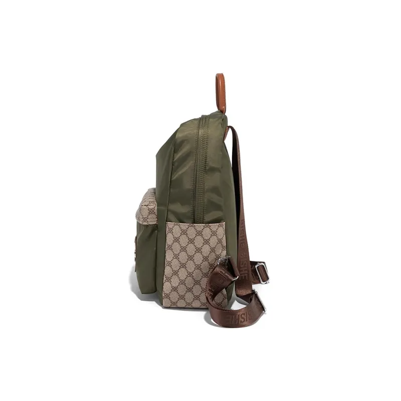 CLEVER& KETCH Oxford PVC Polyvinyl Chloride Backpack Women's Green/Black-2