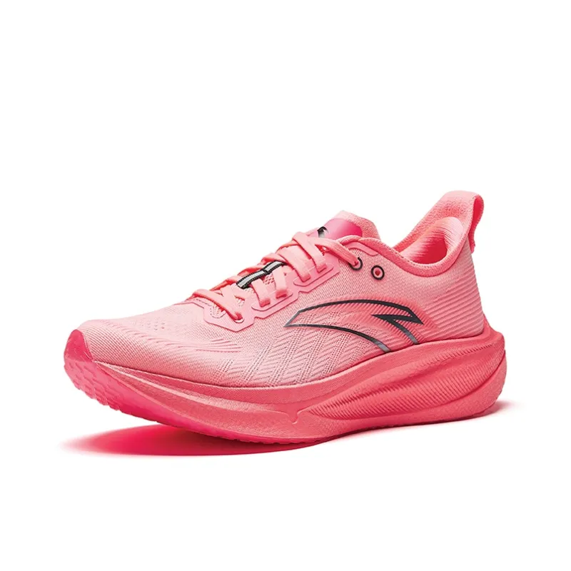 Anta Horsepower Anti Slip Wear Resistant Low Top Casual Running Shoes Men's Neon Pink-1