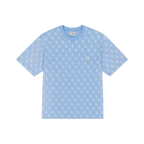 MLB MONOGRAM Monogram Collection Los Angeles Dodgers T Shirt Unisex Sky Blue