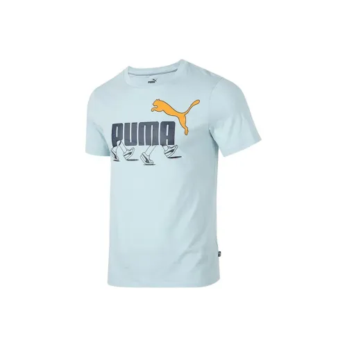 PUMA Set in Sleeve T Shirt Men's Light Blue