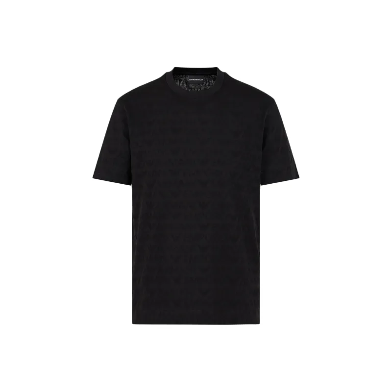 EMPORIO ARMANI Logo-Jacquard Crewneck T-Shirt-0