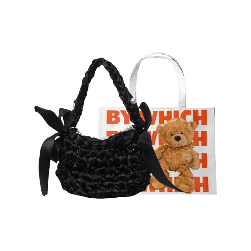Bywhich Polyester Handbag Shoulder Bag Crossbody Bag Regular Women's White Black-6
