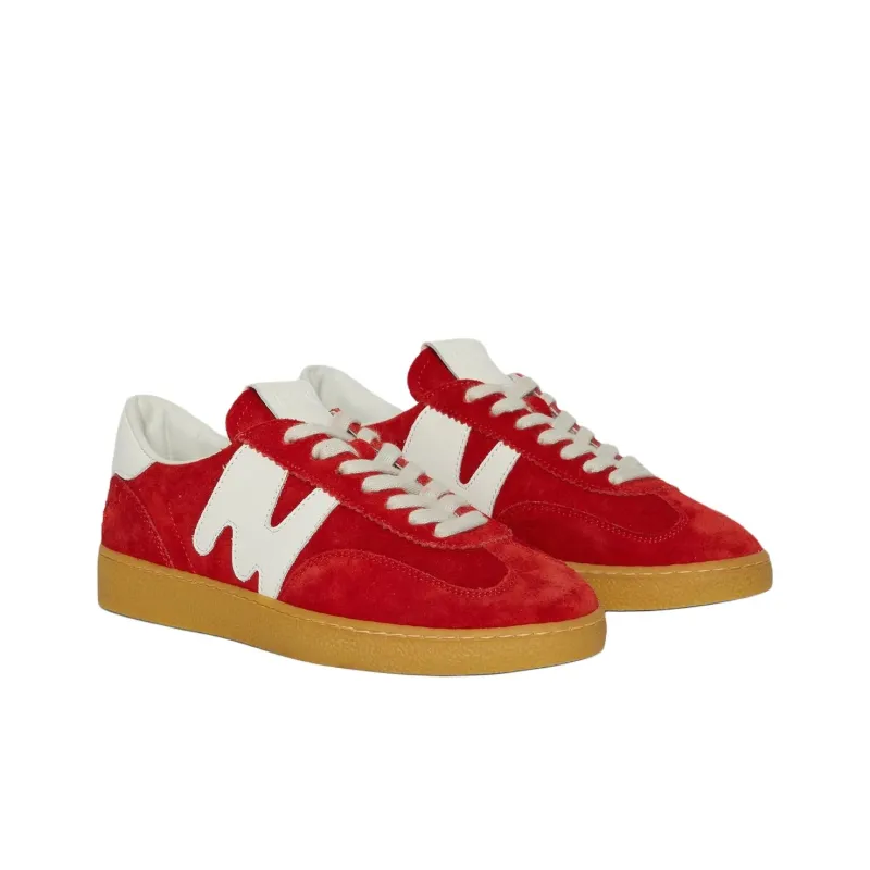 MSGM Retrò Trainer Low Top Skateboard Shoes Women's Red-2