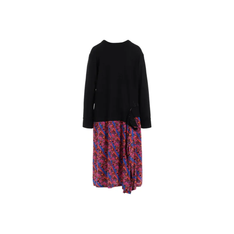 Yohji Yamamoto Ghost Princess, Collaboration Long Sleeved Dresses Women's Black-1