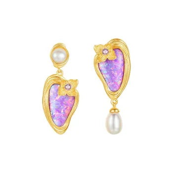 DESIGN CIRCLES S925 Silver Stud Earrings Women's
