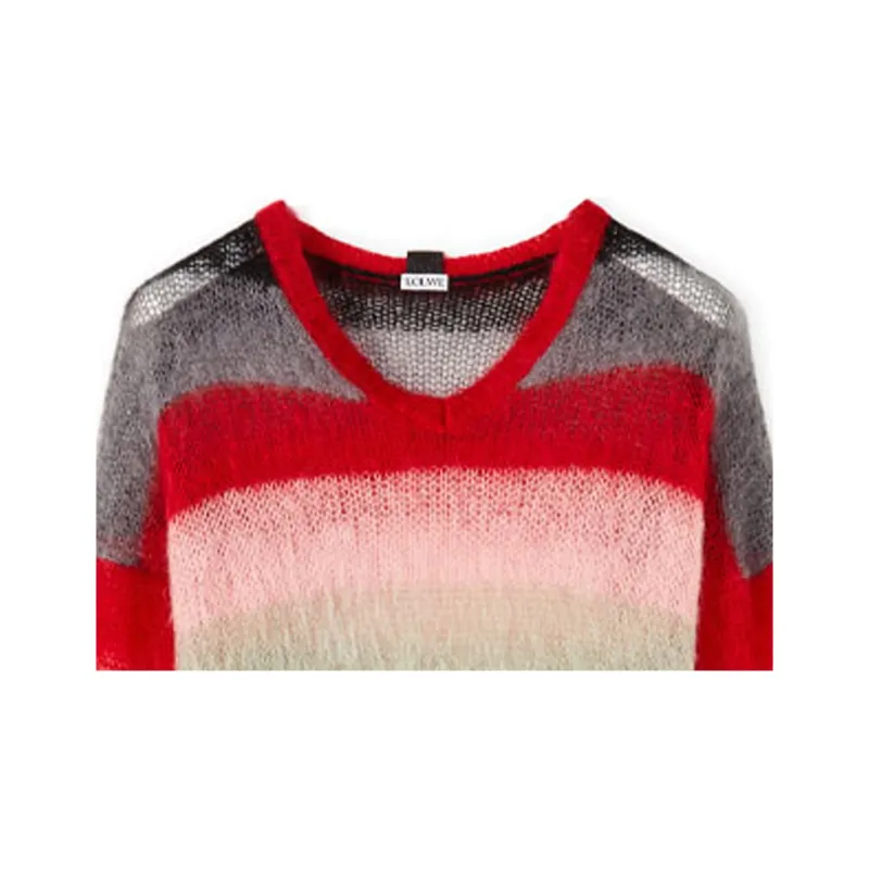 LOEWE SS22 Loose Fit Sweater Women's Red-4