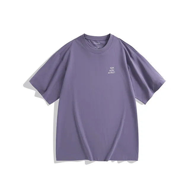 PEACEBIRD MEN T-Shirts Men Purple 1 Loose Fit-0