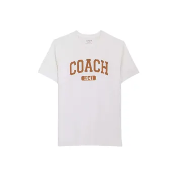 COACH Varsity T Shirt In Organic Cotton T Shirt Men's White