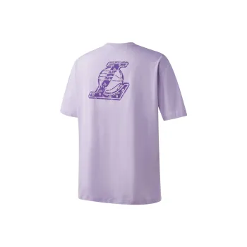 NBA Drop Shoulder Sleeve T Shirt Unisex Light Purple