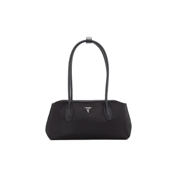 GUESS Fabric Baguette Bag Shoulder Bags Medium Size Women's Black