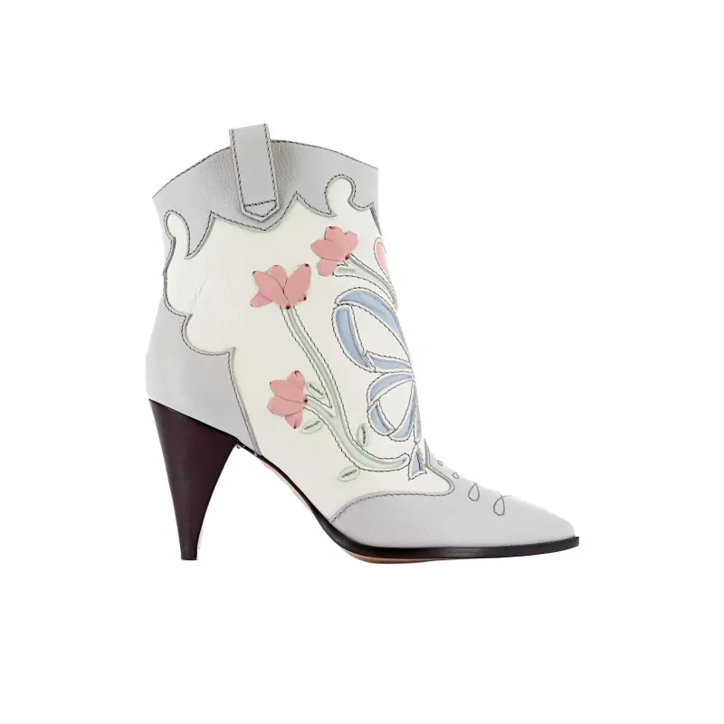 Sophia Webster SHELBY Ankle Boots 8.5cm Women's White-1