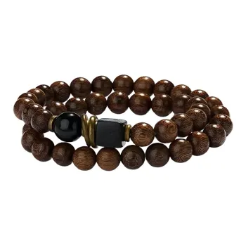 JIUHUASHAN Golden Sandalwood Bracelets Unisex