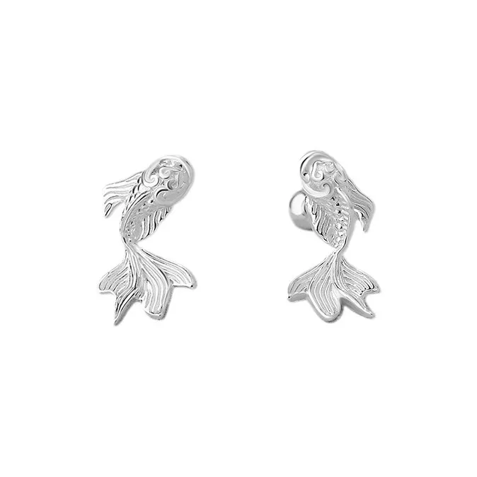 GIFT&CO S999 Fine Silver Stud Earrings Women's-0