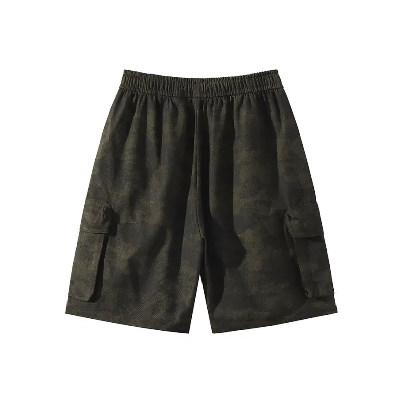 BRUMAIRE Cargo Shorts Unisex Camouflage Includes Brooch-1