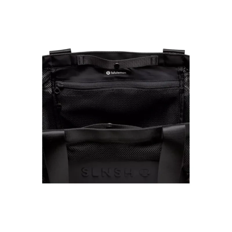 Lululemon Polyester Portable Crossbody Bag Shoulder Bag Unisex Black/Orange-4
