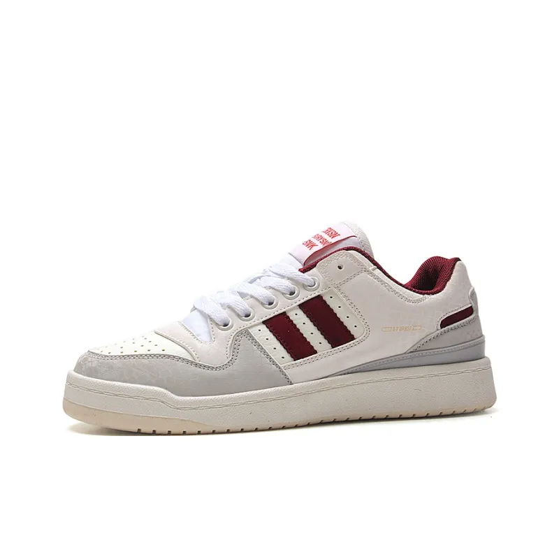 STUR YSN Wear resistant And Lightweight Low Top Skateboard Shoes Unisex White Purple Red-0