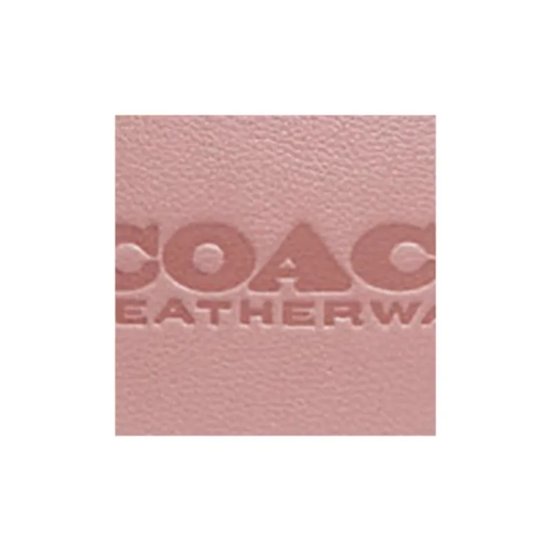 COACH Kia Cow Leather Small Round Crossbody Bag Small Size Women's Pink Orange Multicolor-4