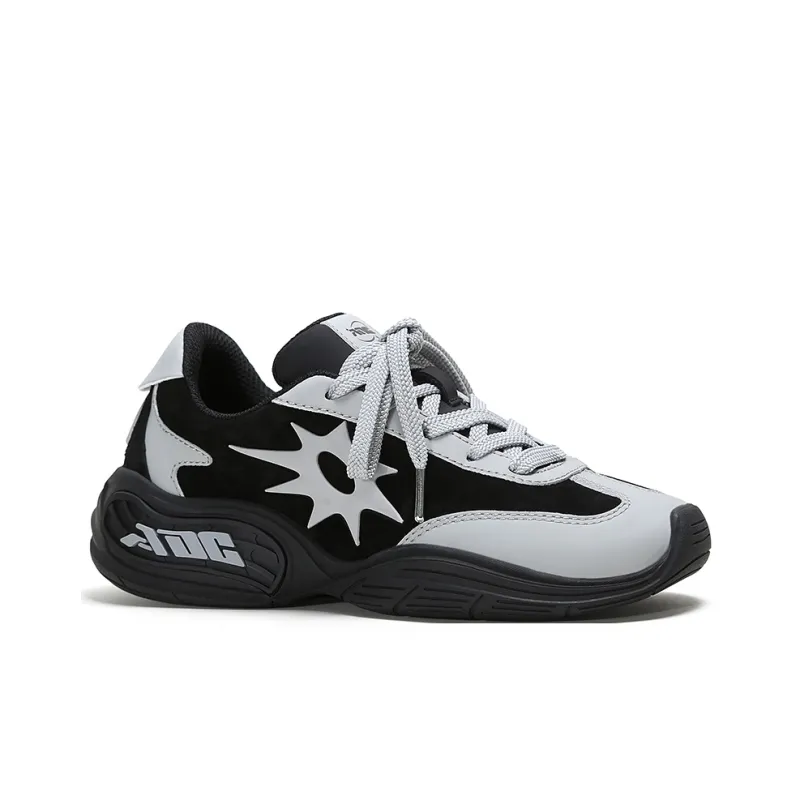 ADCDAVINCI Sun Collection Anti Slip Wear Resistant Low Top Chunky Sneakers Unisex Paris Gray-1